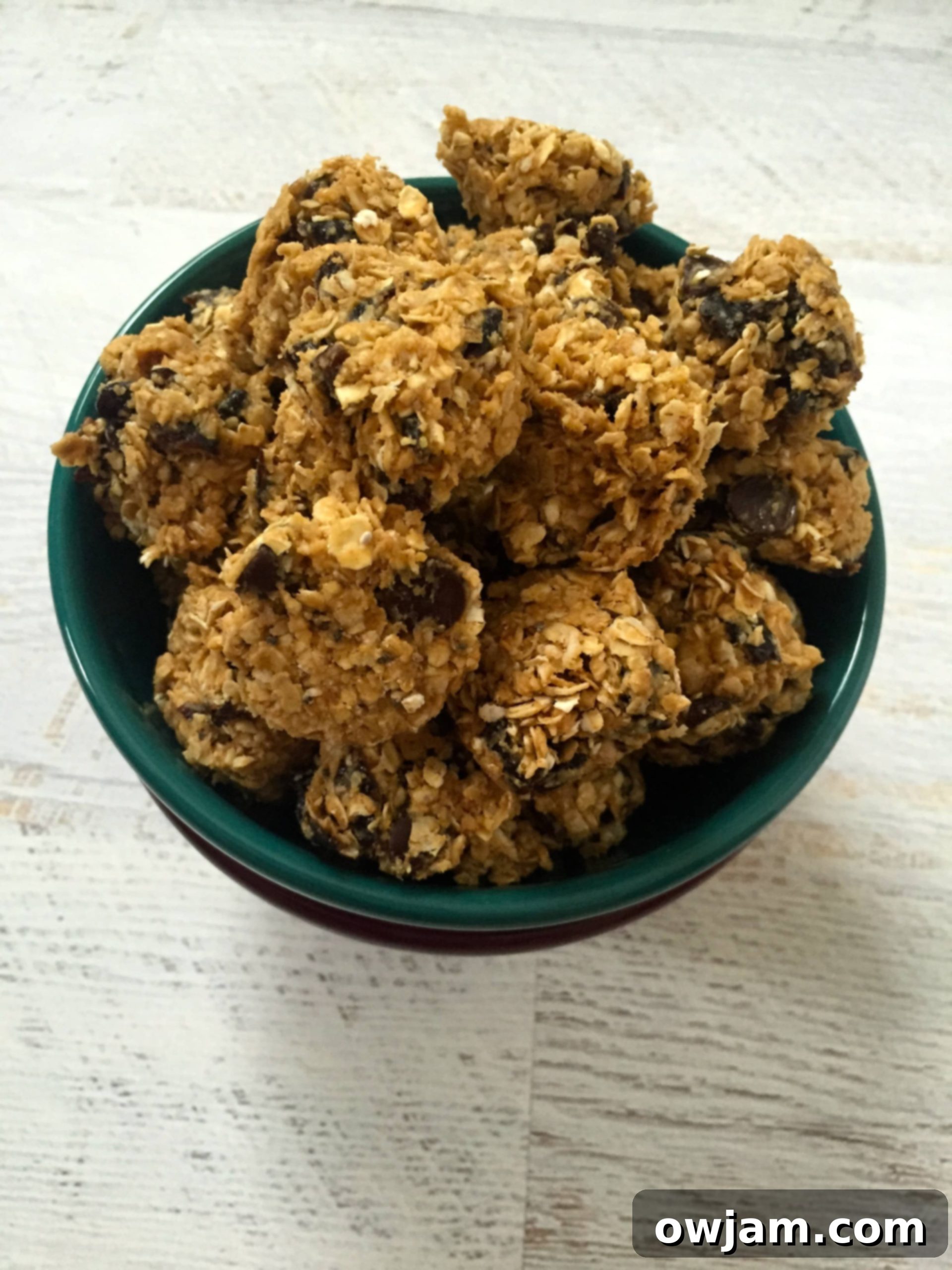 Peanut Butter Oatmeal Prune Dark Chocolate Bites, another delicious energy snack