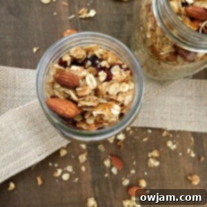 Coconut Cranberry Chia Crunch 5 Coconut Cranberry Chia Seed Granola in a jar