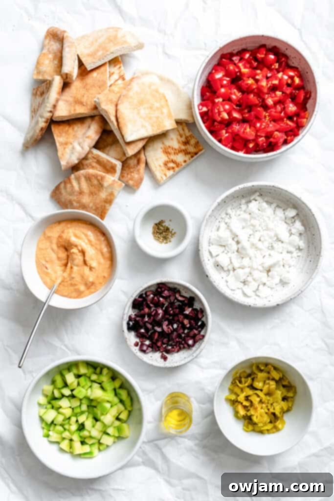 Loaded Hummus Pitas recipe ingredients 