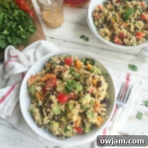 Zesty Southwest Quinoa Avocado Bowl 12 Southwestern Avocado Quinoa Salad with Chipotle Hummus Dressing