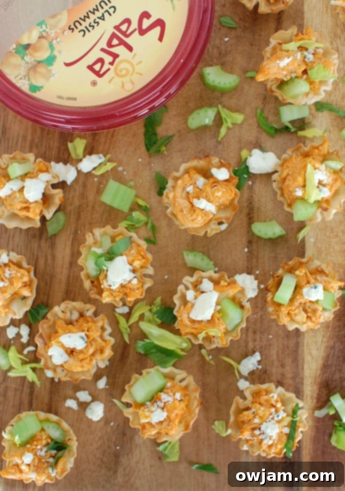 Zesty Buffalo Chicken Hummus Bites 3 Buffalo Chicken Hummus Bites