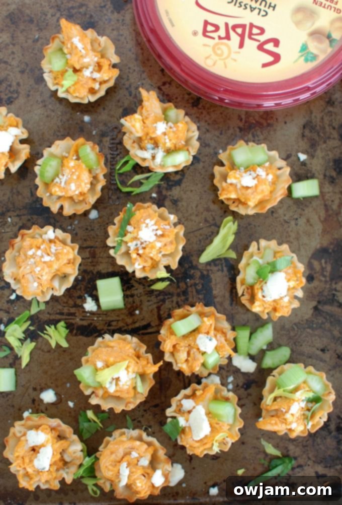 Zesty Buffalo Chicken Hummus Bites 5 Buffalo Chicken Hummus Bites