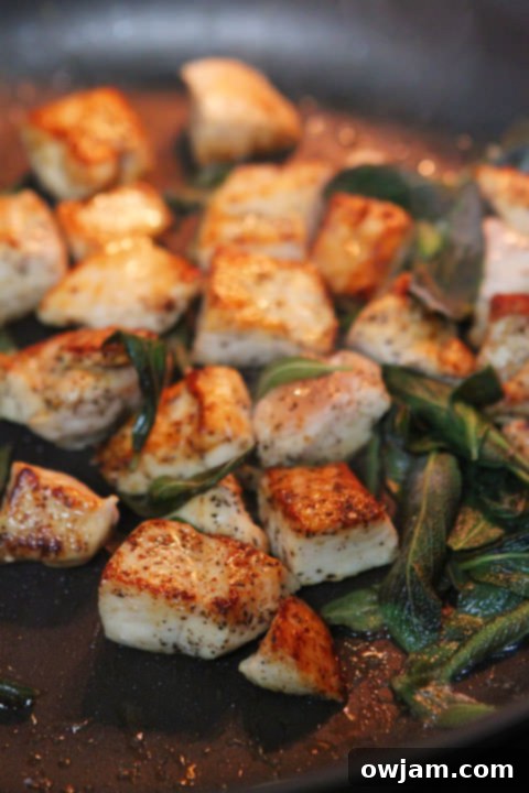 5 Minute Brown Butter Chicken and Crispy Sage for a super quick and flavorful dinner