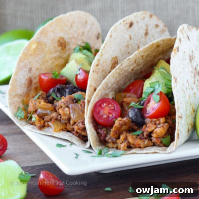 Robust chipotle chorizo chicken tacos