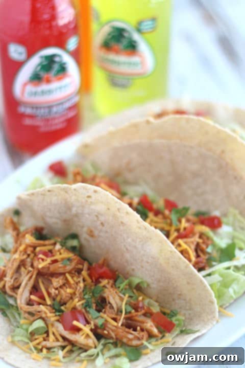 Easy 3-ingredient Crock-Pot chicken tacos
