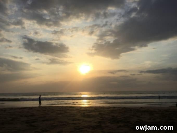 Spectacular sunset over the Pacific Ocean in Costa Rica