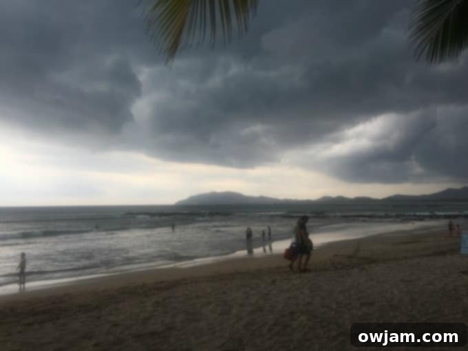 Rainy sky over the ocean in Costa Rica
