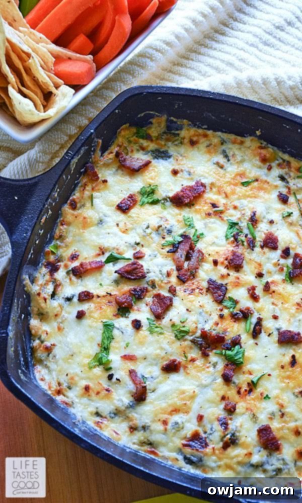 Cheesy Kale and Bacon Dip