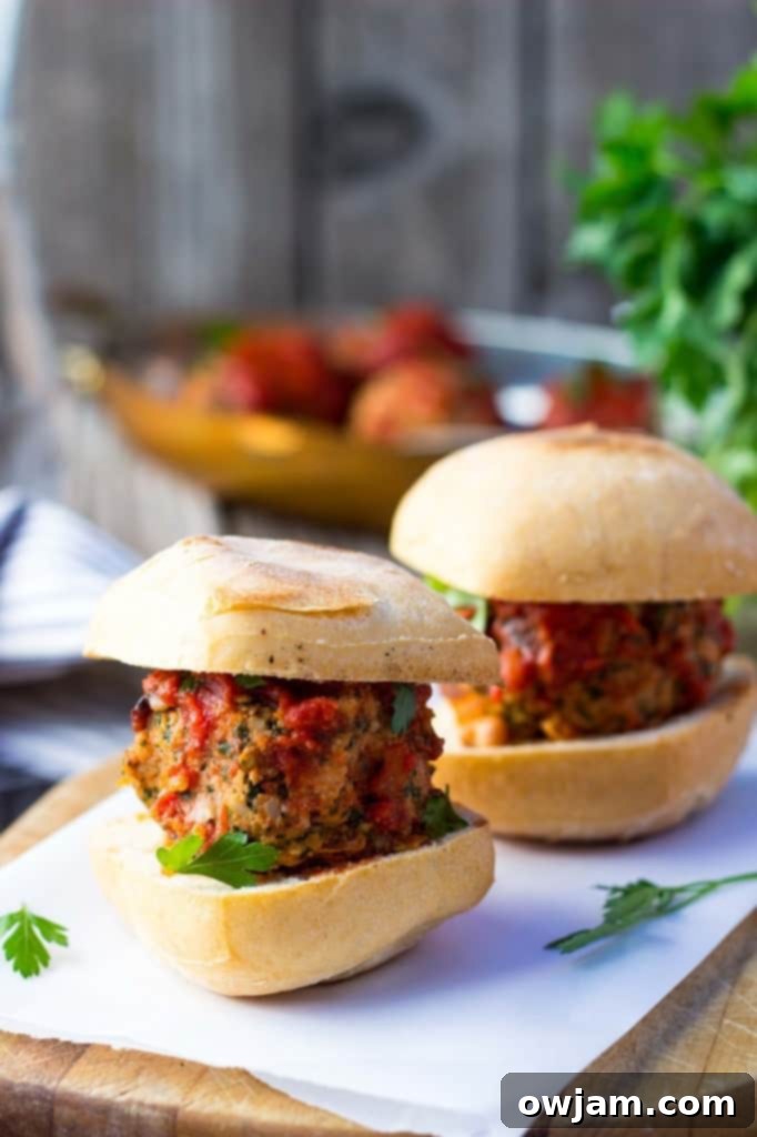 Vegetarian Meatball Sliders with White Beans, Kale & Feta