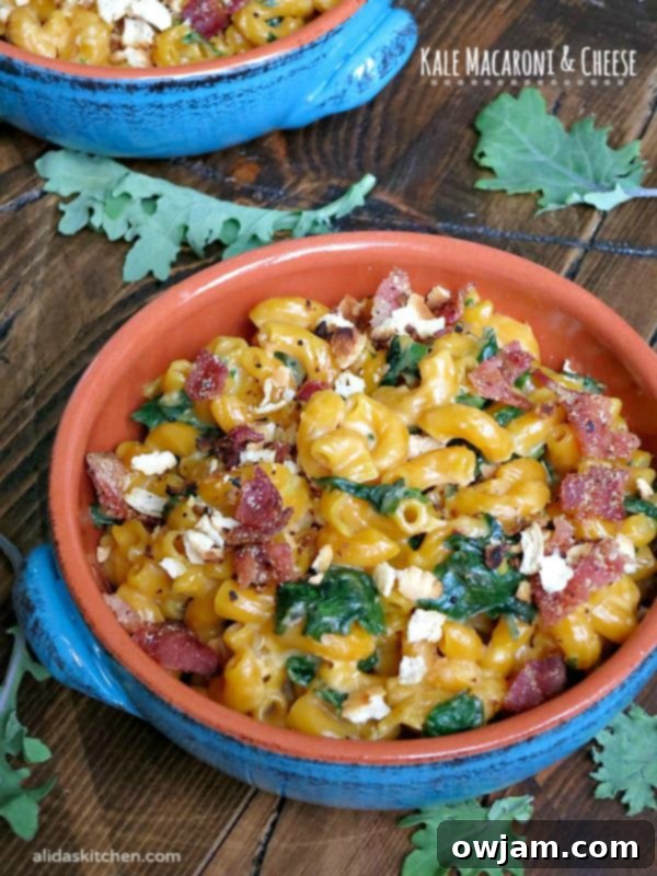 Stovetop Kale Macaroni and Cheese