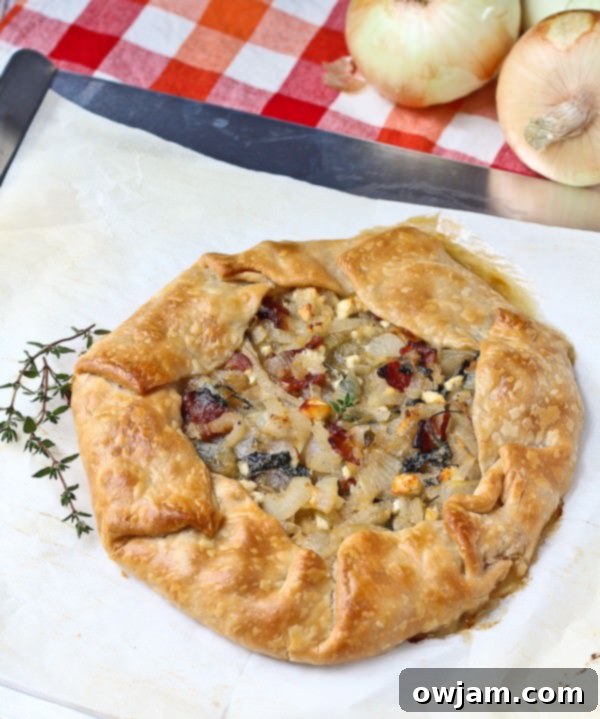 Vidalia Onion Tart with Bacon, Kale and Feta