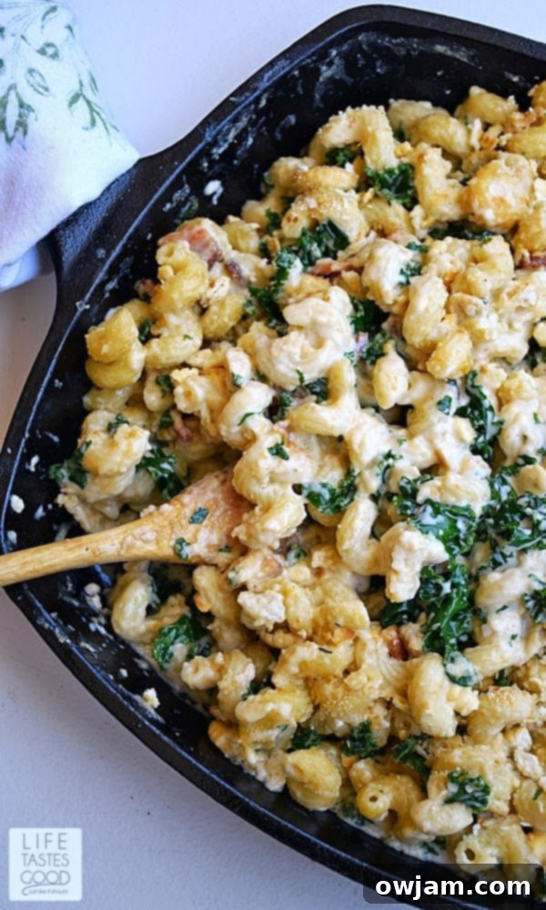 Mac & Cheese with Kale and Bacon