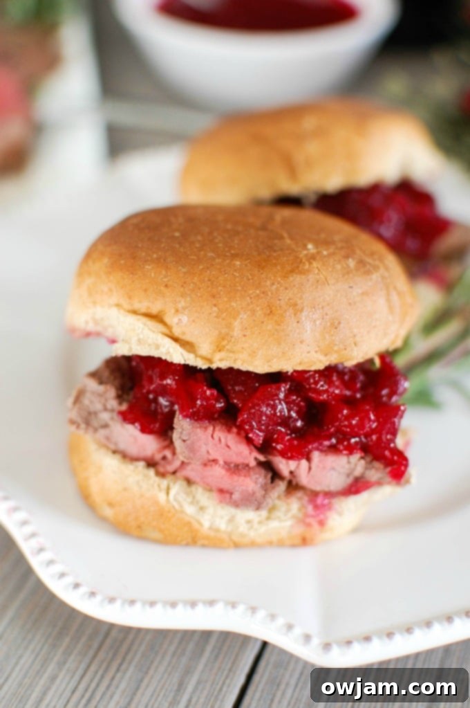 Juicy Beef Tenderloin Sliders with Zesty Cranberry Orange Relish 2 Beef Tenderloin Sliders with Cranberry Orange Relish – an elegant holiday appetizer