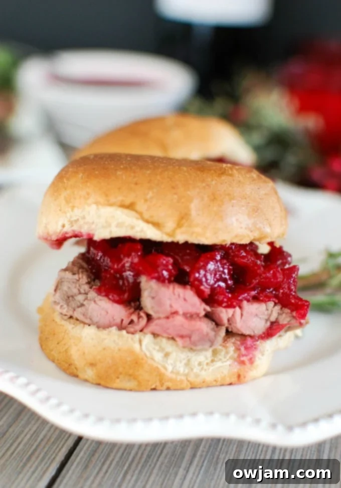 Juicy Beef Tenderloin Sliders with Zesty Cranberry Orange Relish 5 The best Beef Tenderloin Sliders with Cranberry Orange Relish for your holiday table!