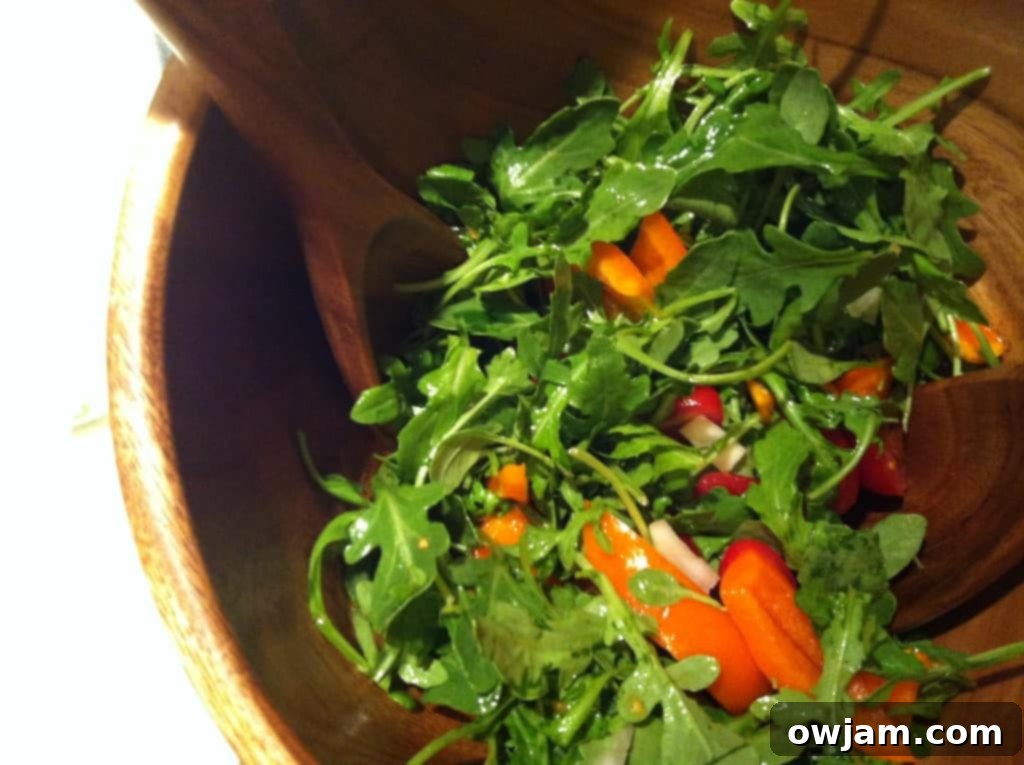 Arugula Salad with Sesame Vinaigrette from A Cedar Spoon