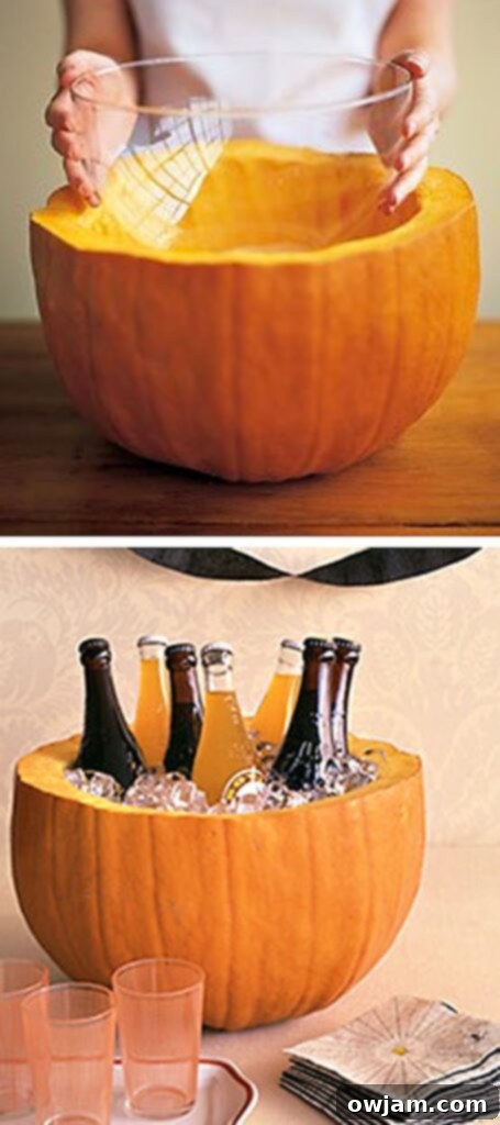 Pumpkin Beer Cooler - Creative Fall Party Idea