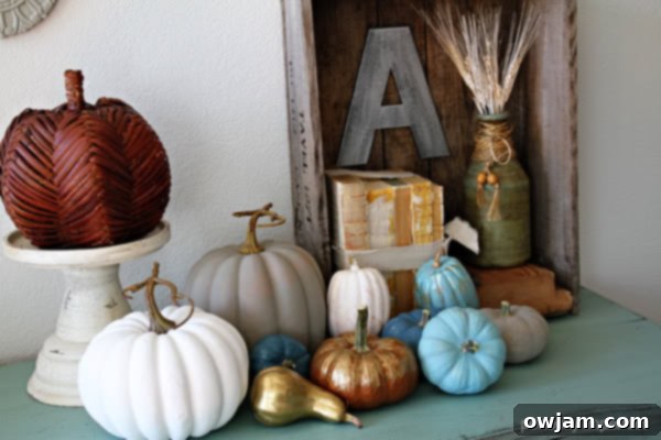 Chalk Painted Pumpkins - Chic DIY Fall Home Decor
