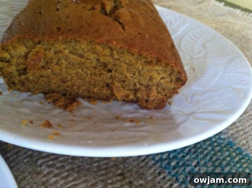 Delicious Loaf of Pumpkin Bread, Sliced and Ready