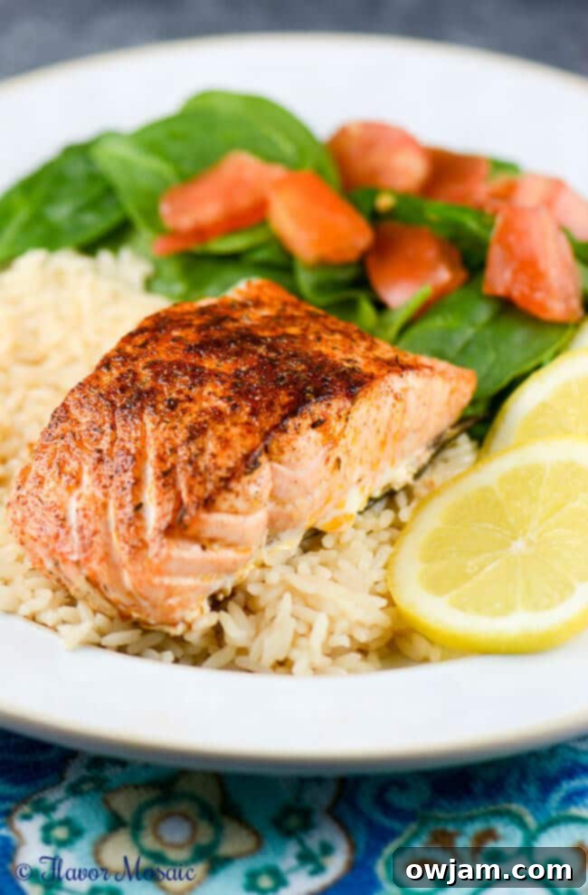 Cajun Blackened Salmon with a dark, flavorful crust