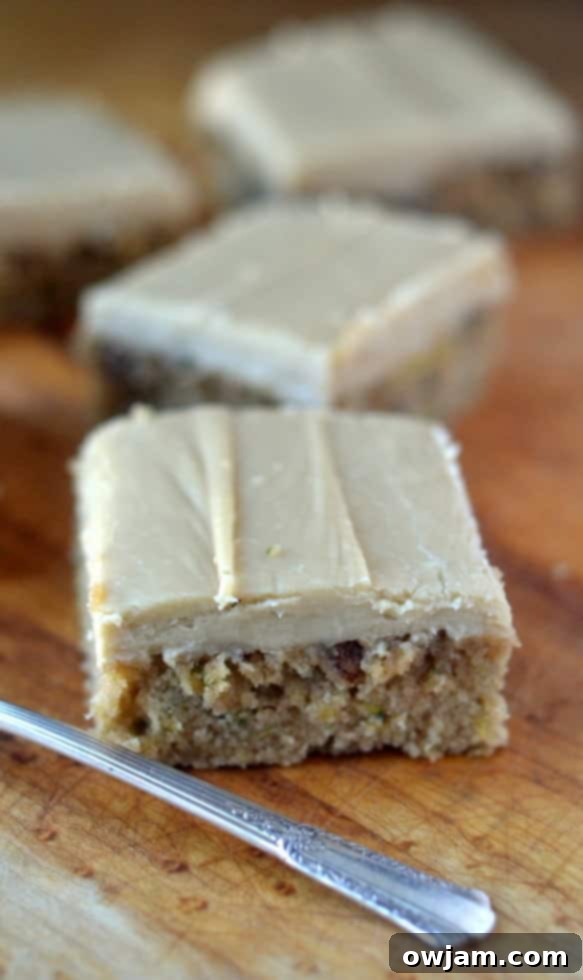 12 Mouthwatering Zucchini Recipes 4 Decadent caramel frosted zucchini pecan bars, a perfect sweet treat.