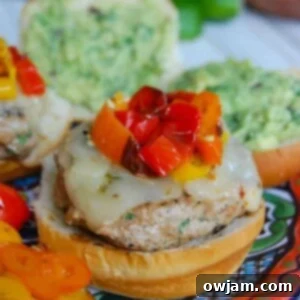 Sweet and Spicy Turkey Burgers with Guacamole
