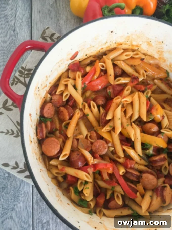 Delicious One Pot Cajun Pasta served in a bowl, garnished with fresh parsley.