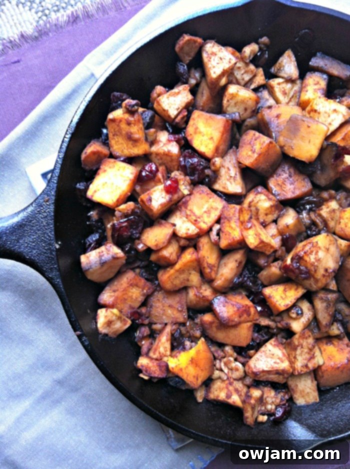 Hearty and flavorful Butternut Squash Apple Bake, a comforting fall side dish with golden roasted vegetables and apples