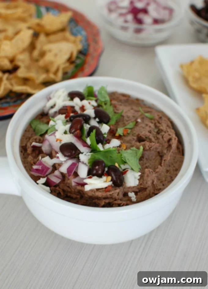 Creamy Black Bean Fresco Dip 2 Black Bean Dip with Queso Fresco