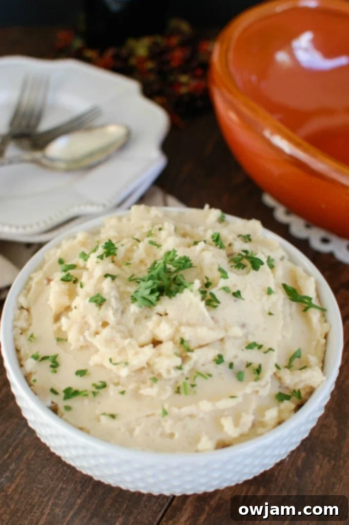 Set It and Forget It Gouda Mashed Potatoes 2 Slow Cooker Gouda Mashed Potatoes
