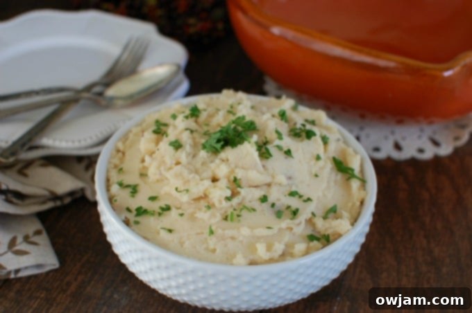 Set It and Forget It Gouda Mashed Potatoes 4 Slow Cooker Gouda Mashed Potatoes