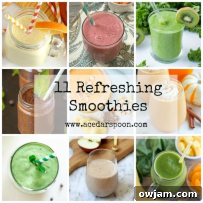 PicMonkey Collage of assorted smoothies