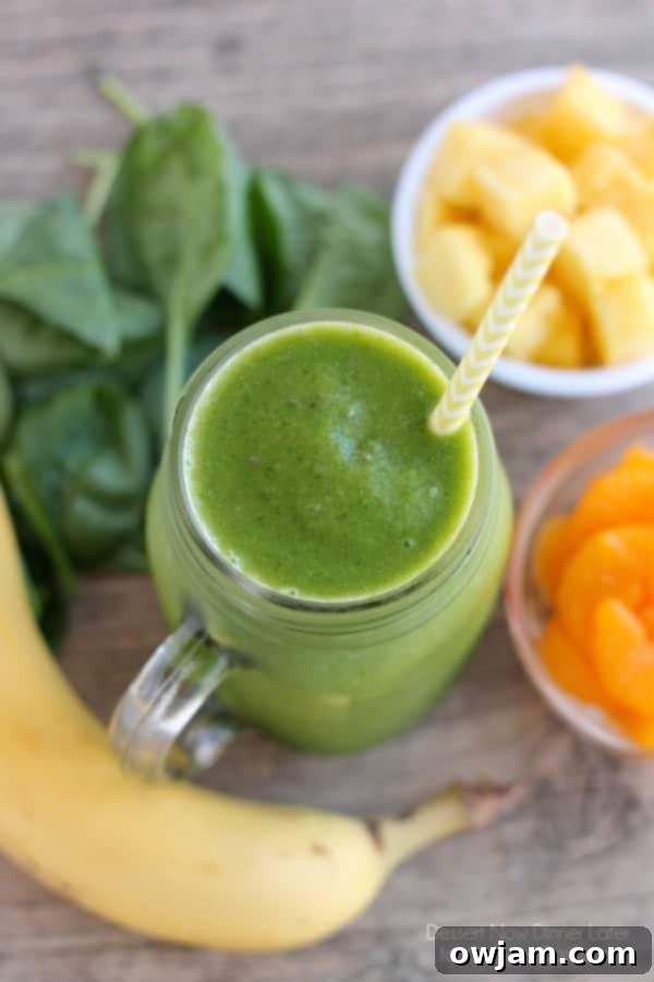 Pineapple Orange Banana Green Smoothie