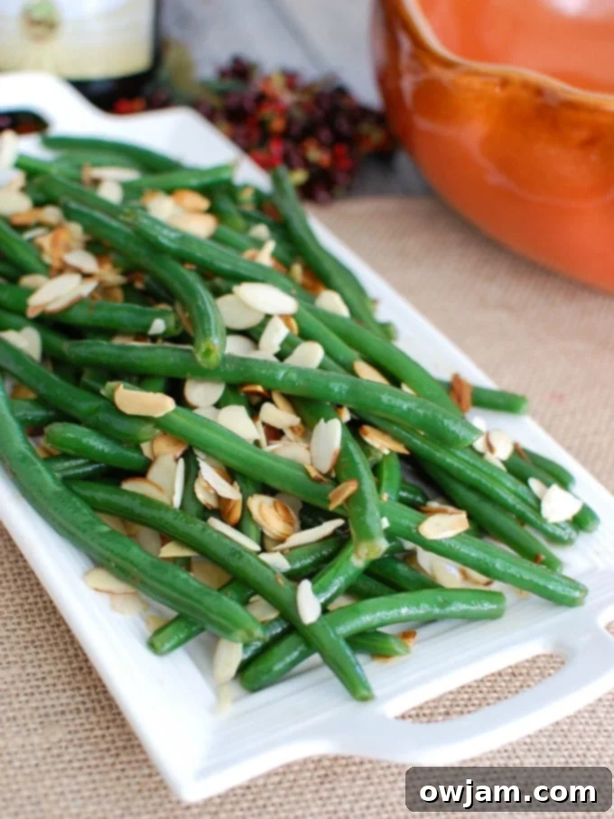 Brown Butter Almond Green Beans 2 Green Beans with Brown Butter and Toasted Almonds - a delicious and easy holiday side dish