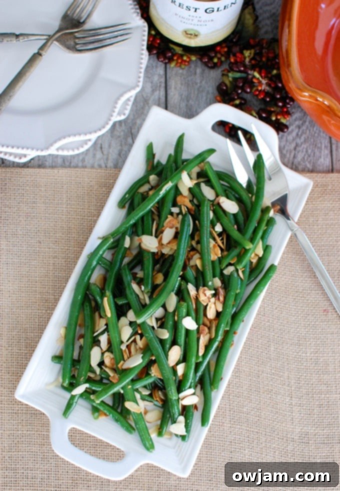 Brown Butter Almond Green Beans 4 Green Beans with Brown Butter and Toasted Almonds - an easy side dish for any meal