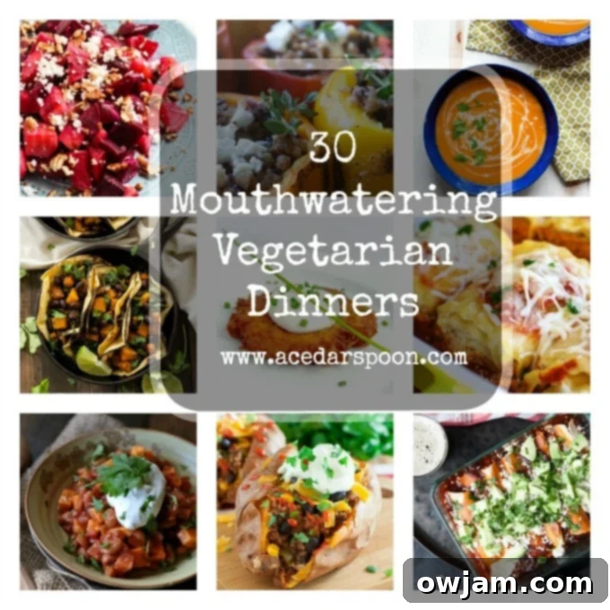 30 Mouthwatering Vegetarian Dinners