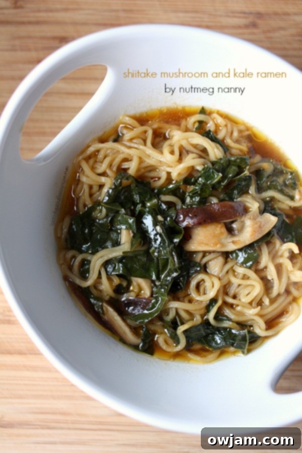 Shiitake Mushroom and Kale Ramen