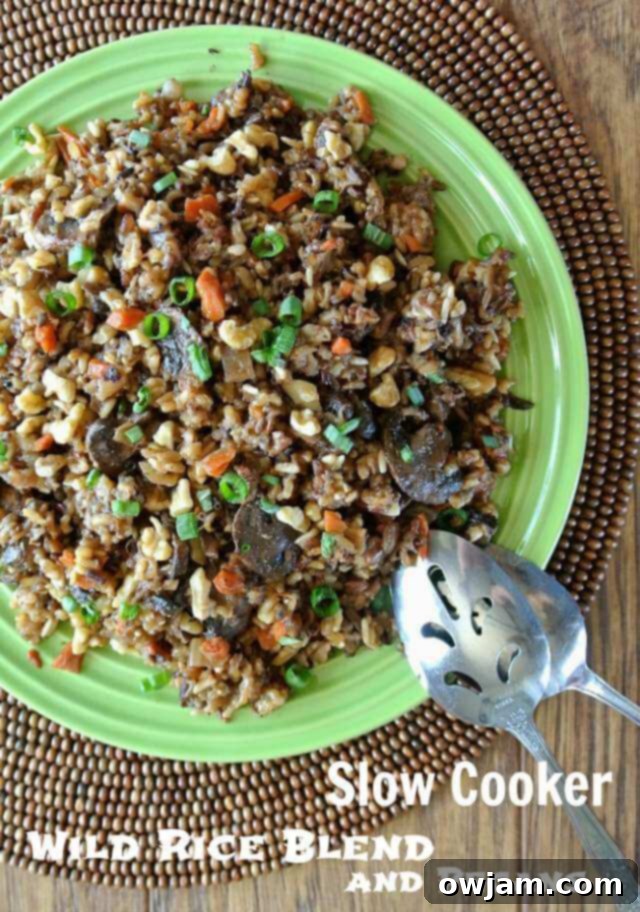 Slow Cooker Wild Rice with Pecans