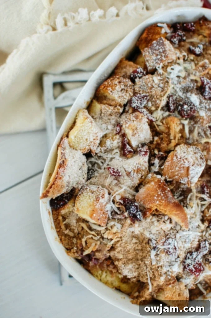 Wake Up To Coconut Cranberry French Toast Bake 2 Overnight Cranberry Coconut French Toast Bake