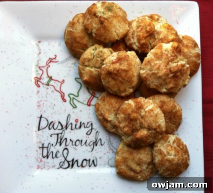 Classic Soft, Chewy Snickerdoodles with cinnamon sugar, a holiday favorite.