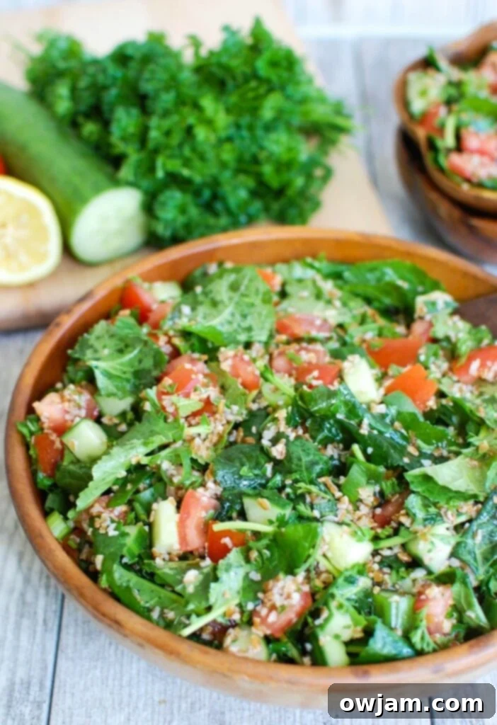 Vibrant Kale Cucumber Tabbouleh 5 Kale Cucumber Tabbouleh with Tomatoes
