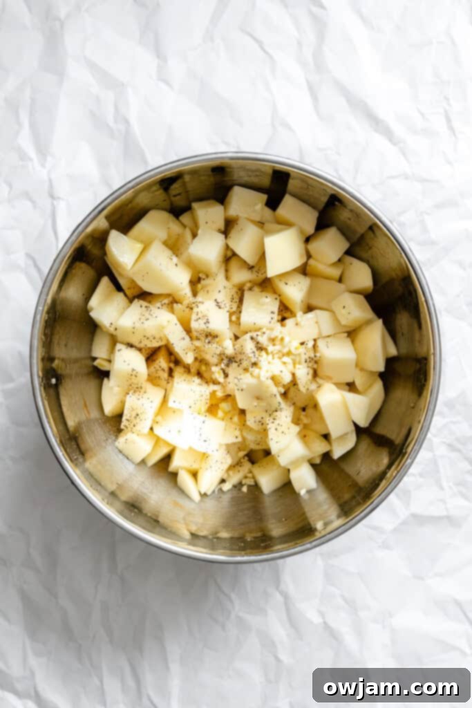 Lemon Cilantro Roasted Potatoes in a bowl 