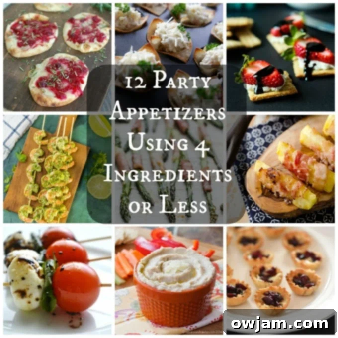 12 Party Appetizers Using 4 Ingredients or Less - Yum!