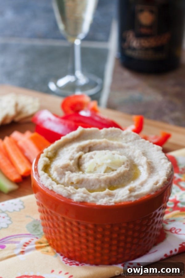 Party Perfect: 12 Appetizers That Use Just Four Ingredients 14 White-Truffle-Parmesan-White-Bean-Hummus-recipe-1