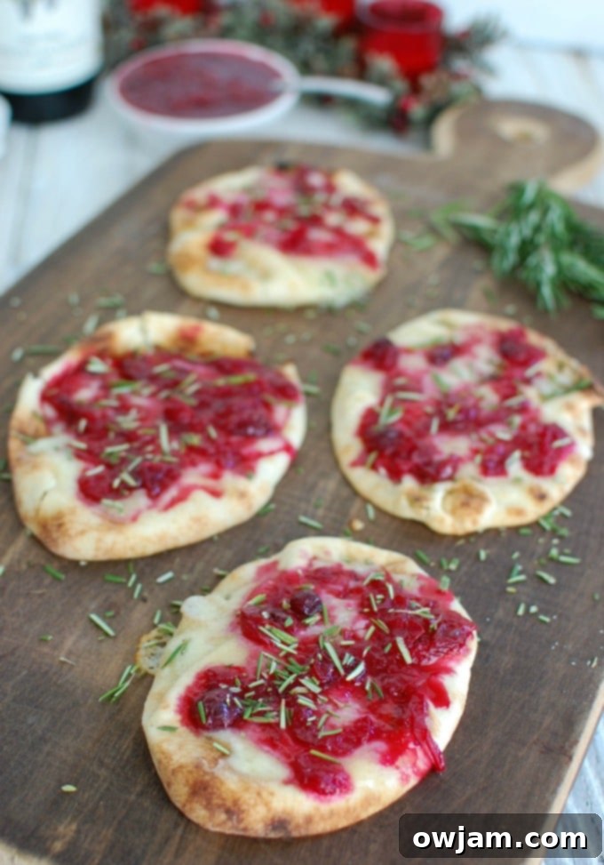Party Perfect: 12 Appetizers That Use Just Four Ingredients 3 3-Warm-Brie-Cranberry-Naan-2-1-of-1