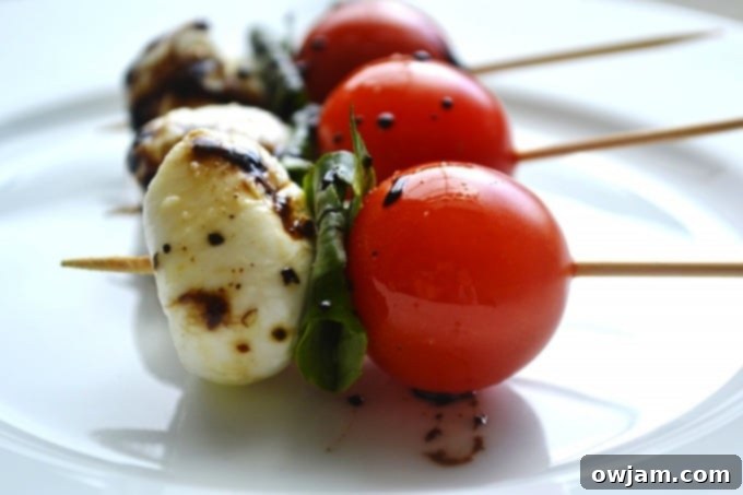 Party Perfect: 12 Appetizers That Use Just Four Ingredients 5 Caprese-Salad-Skewers-1