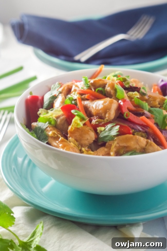 Honey Sriracha Chicken Rice Noodle Bowls