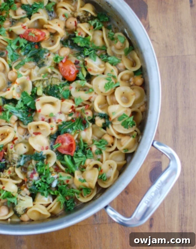 One-Pot Wonder Chickpea Kale Pasta 2 One Pot Chickpea Kale Pasta Recipe in pan.