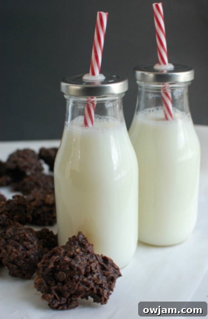 Effortless No-Bake Cookies 4 o Bake Cookie Recipe with milk