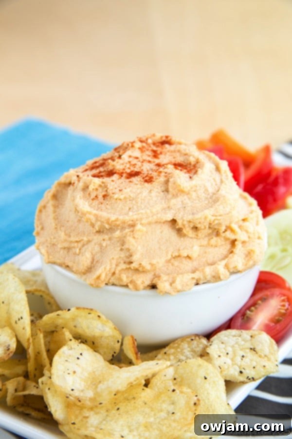 Smoky Cheddar and Roasted Cauliflower Hummus