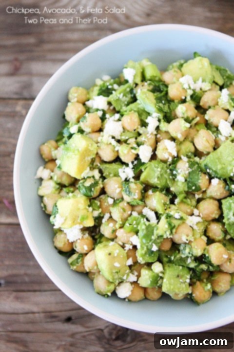 Chickpea, Avocado, Feta Salad